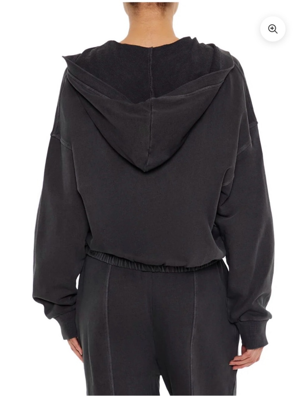 Forever 21 Dark Charcoal Zip-Up Hoodie - Picture 4 of 7